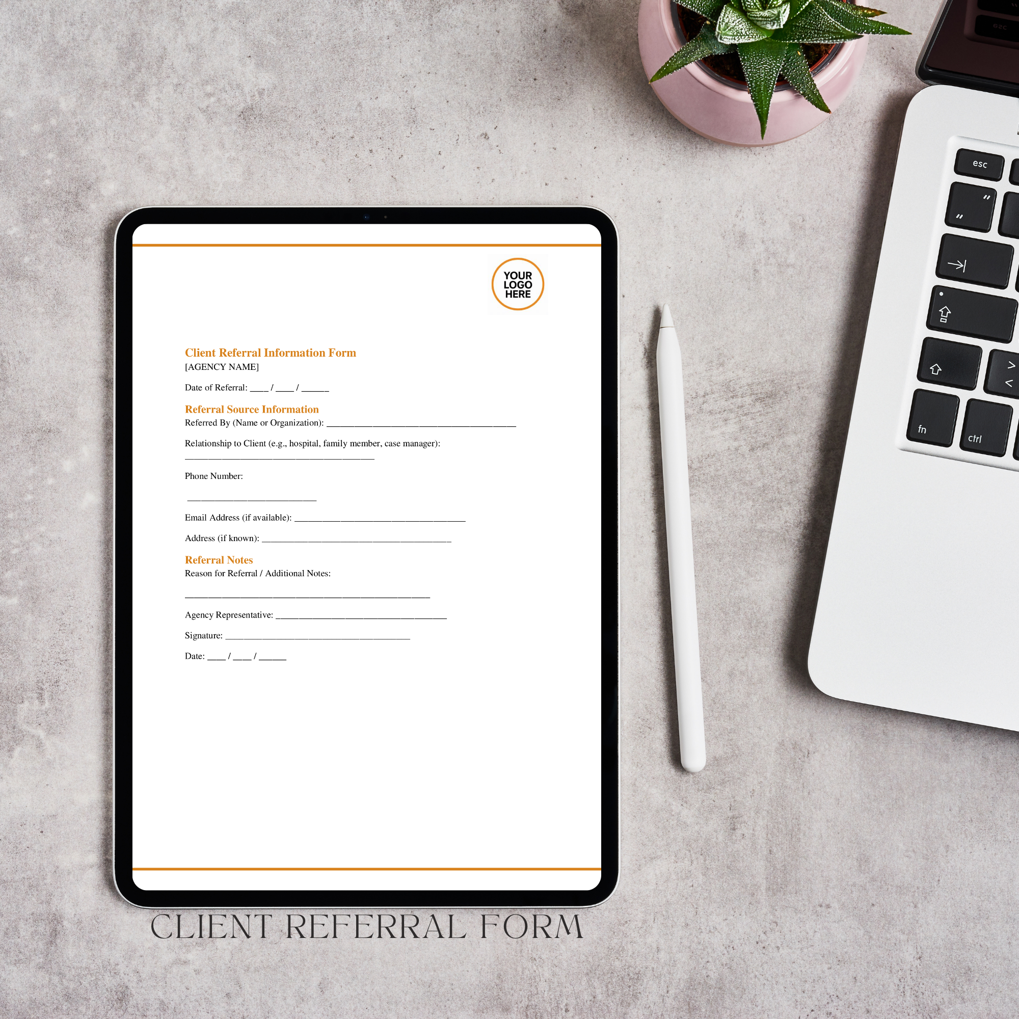 Client Referral Form Template | Editable Microsoft Word Document for Businesses