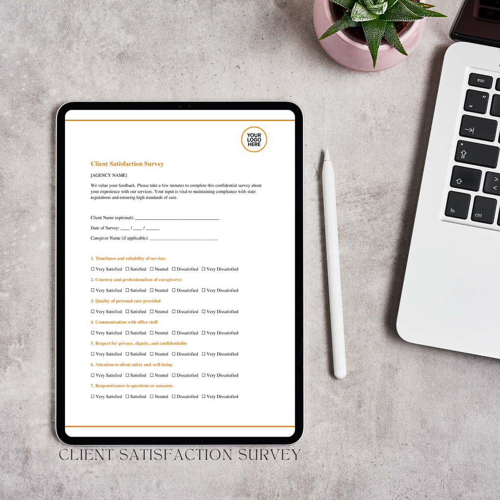 Client Satisfaction Survey Template | Editable Microsoft Word Document