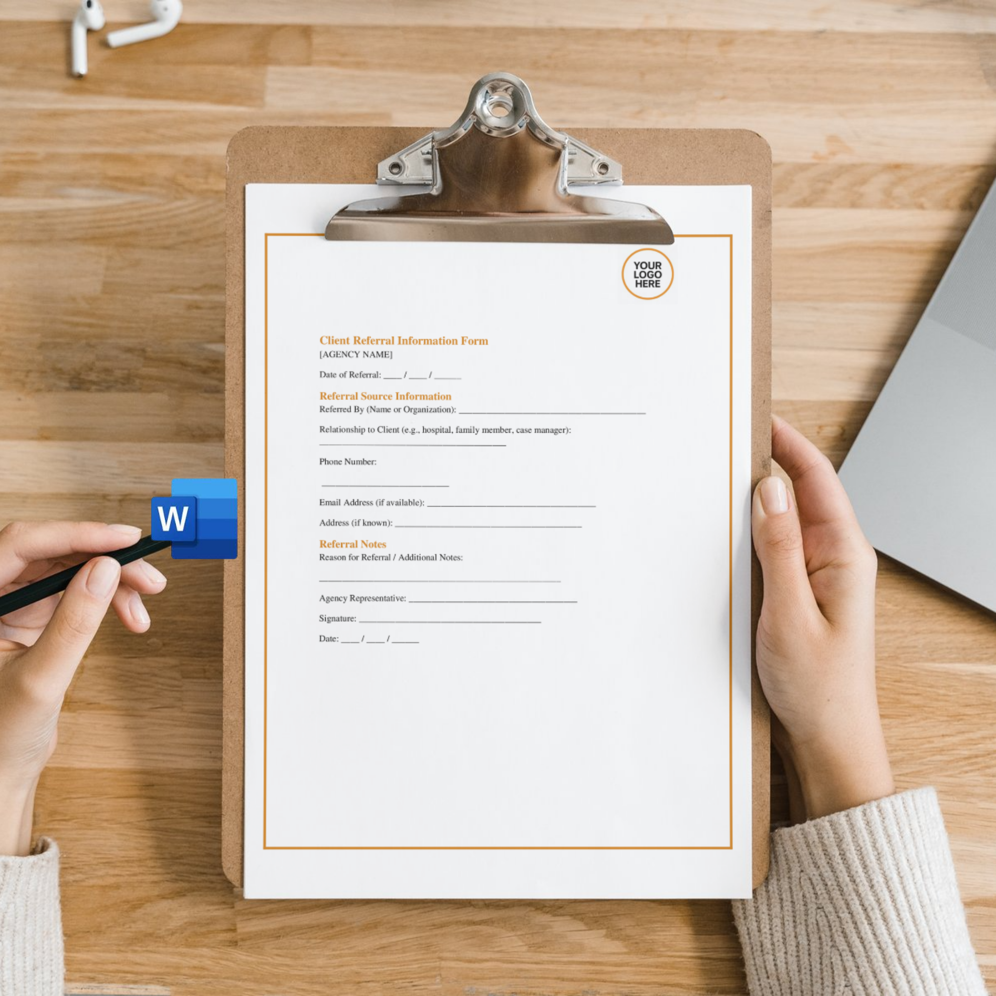 Client Referral Form Template | Editable Microsoft Word Document for Businesses
