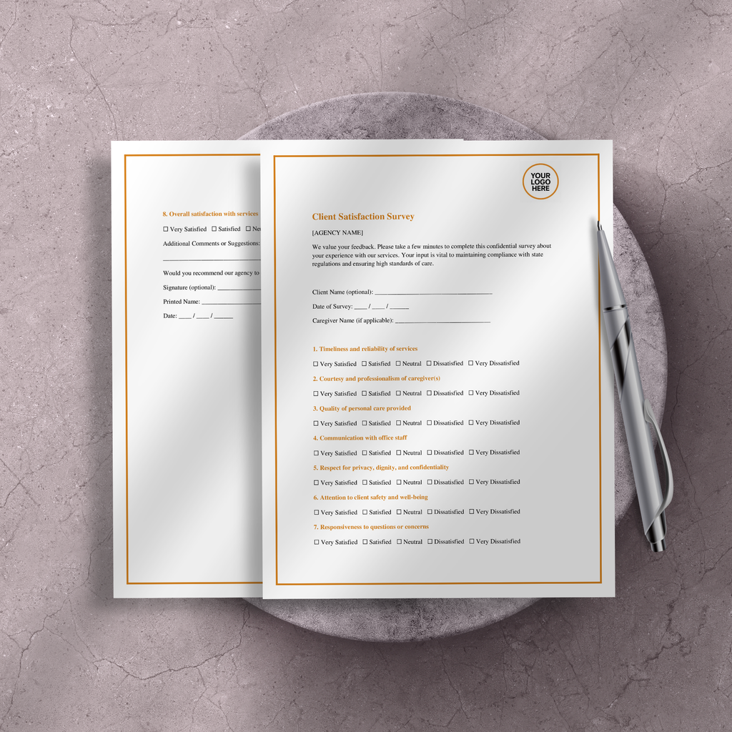 Client Satisfaction Survey Template | Editable Microsoft Word Document