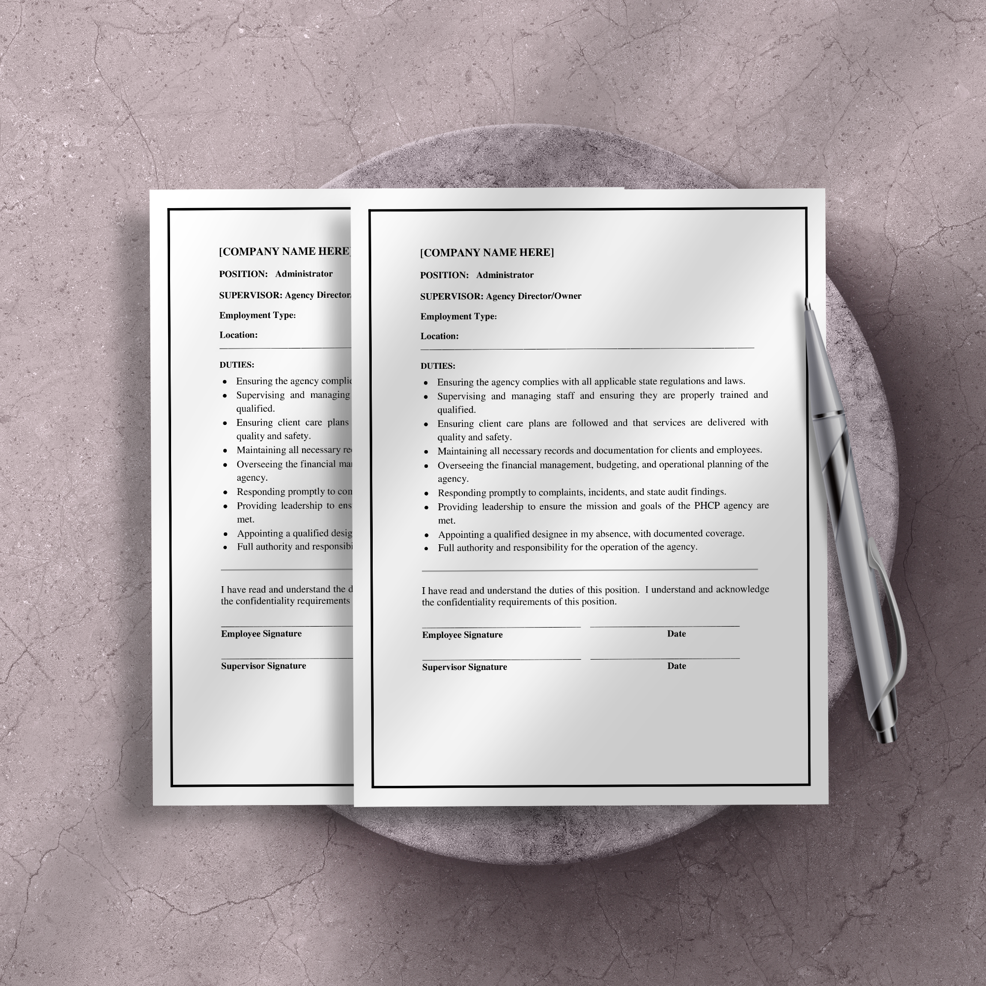 Administrator Job Description Template | Editable Microsoft Word Document