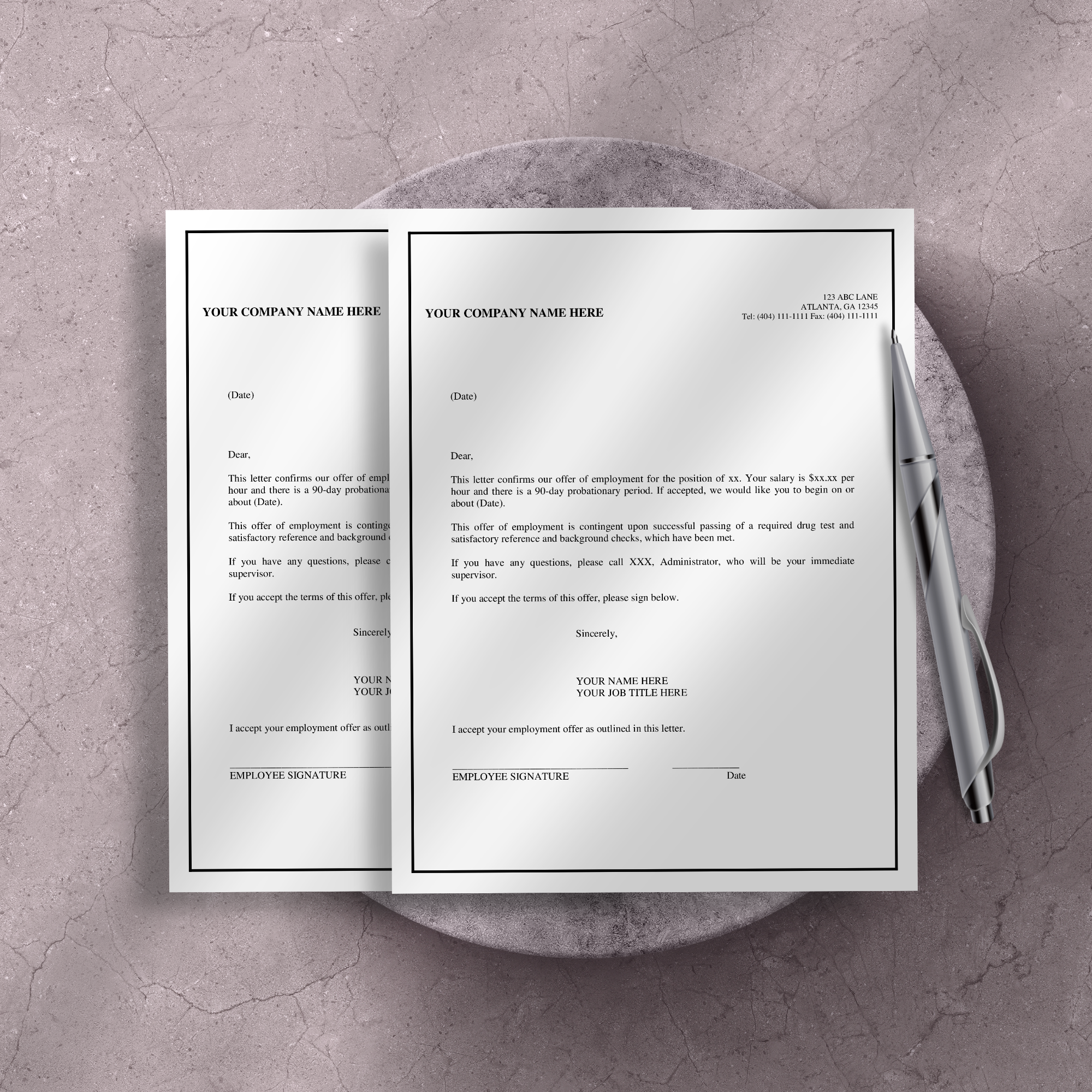 Offer Letter Template | Editable Microsoft Word Document for Employers