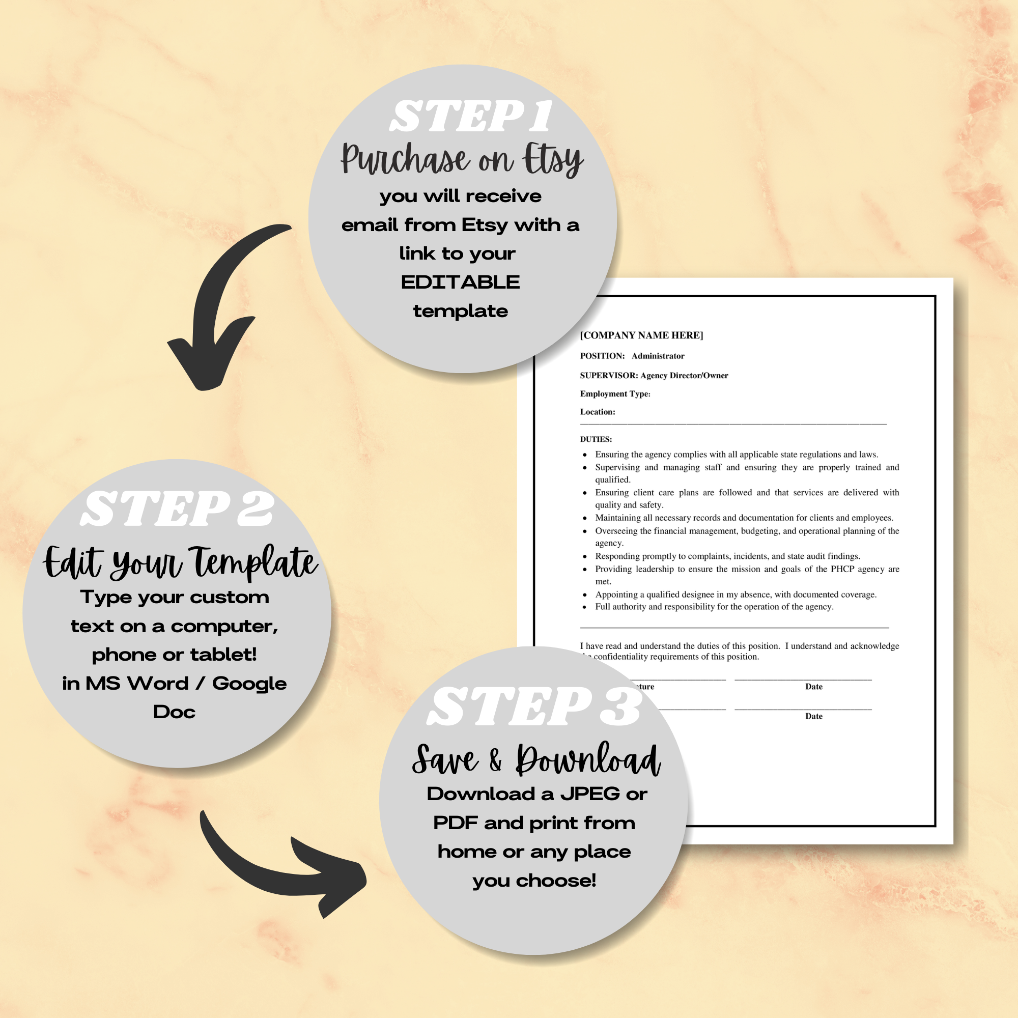 Administrator Job Description Template | Editable Microsoft Word Document