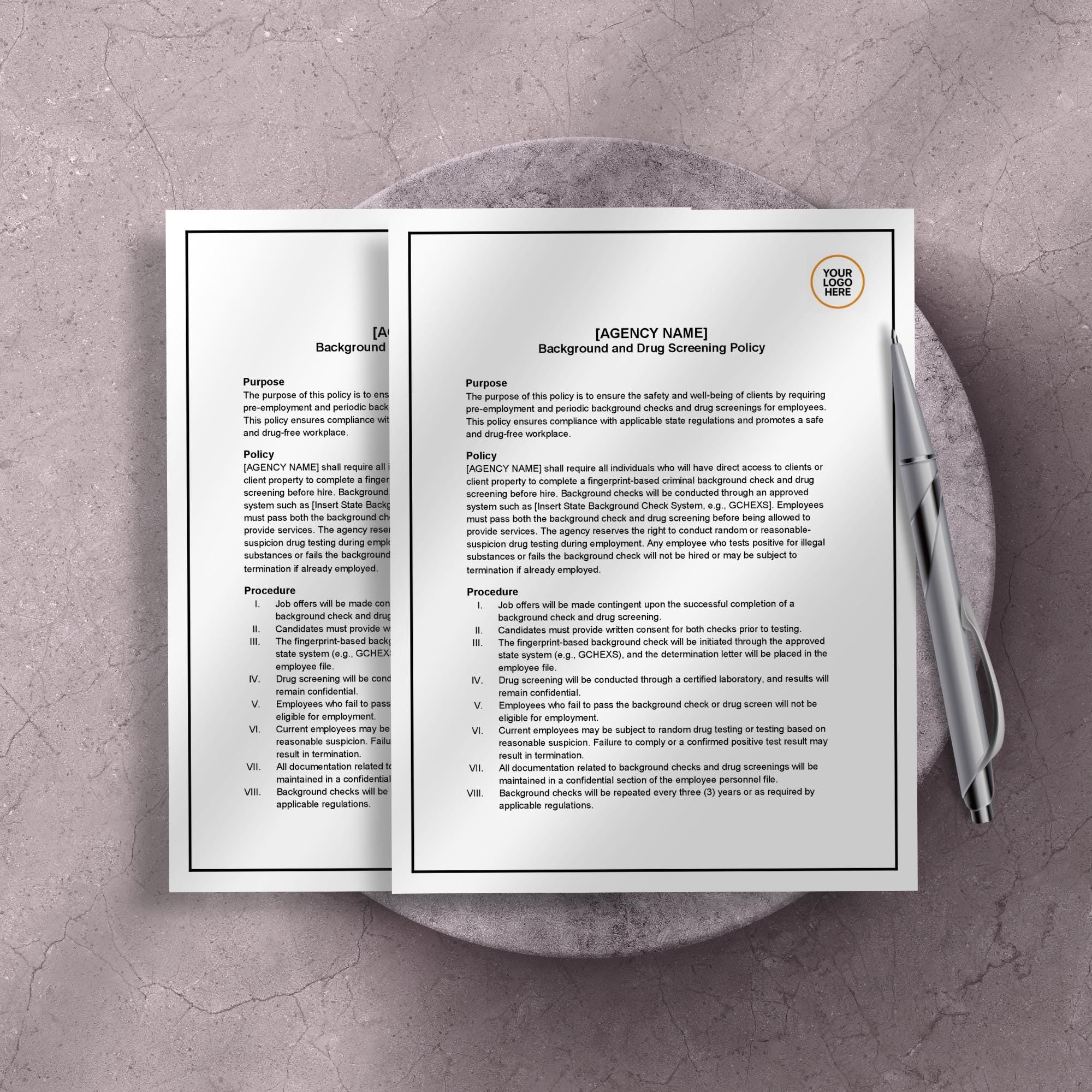 Governing Body Policy, Home Care Agency Governance Template, Editable Compliance Document