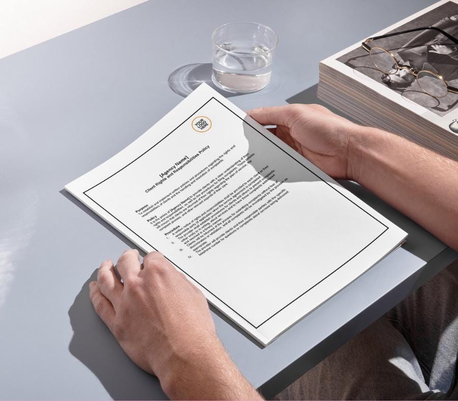 Client Rights Policy & Procedures Template, Editable Business Form, Printable Client Agreement, Digital Download