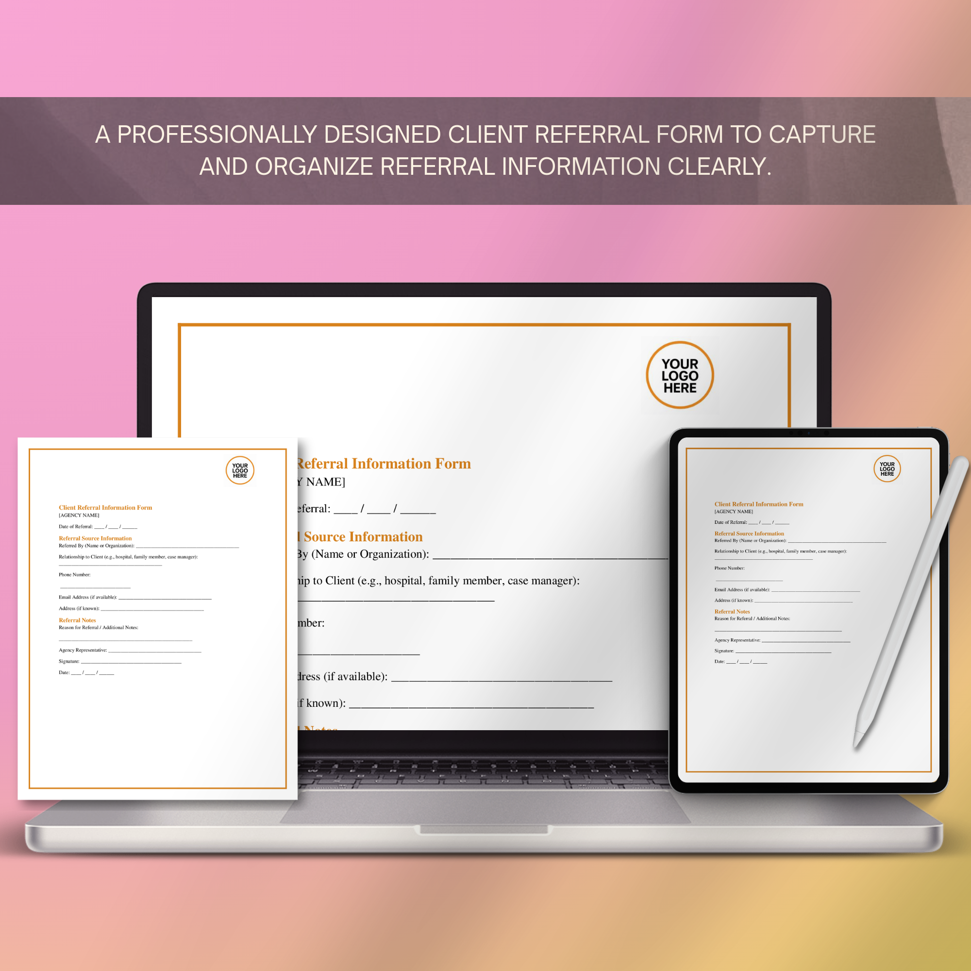 Client Referral Form Template | Editable Microsoft Word Document for Businesses