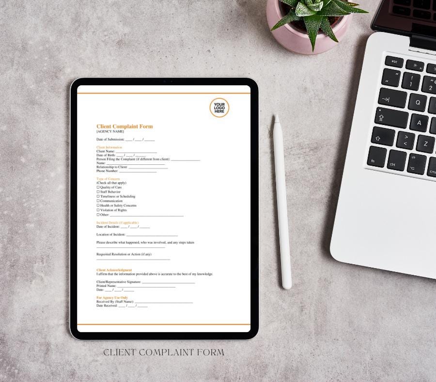 Client Complaint Form Template, Editable Word Business Feedback Form, Customer Service Report, Digital Download