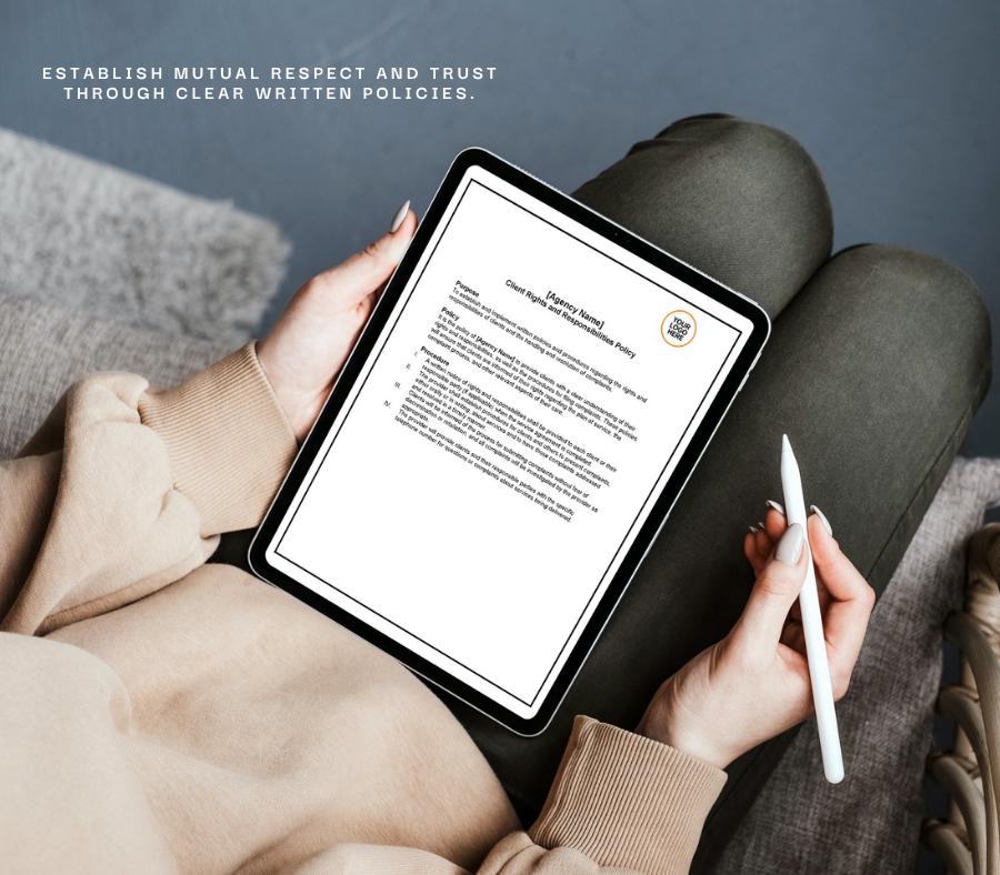 Client Rights Policy & Procedures Template, Editable Business Form, Printable Client Agreement, Digital Download