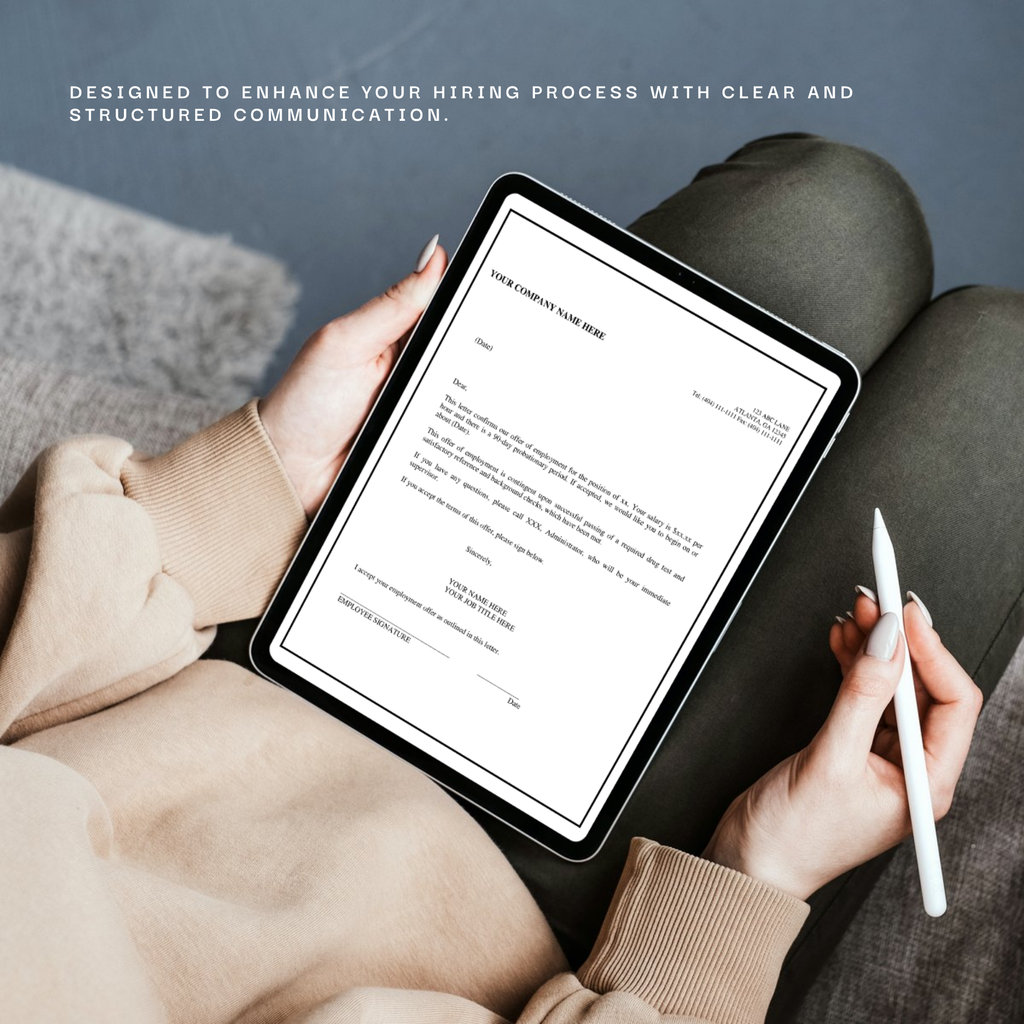 Offer Letter Template | Editable Microsoft Word Document for Employers