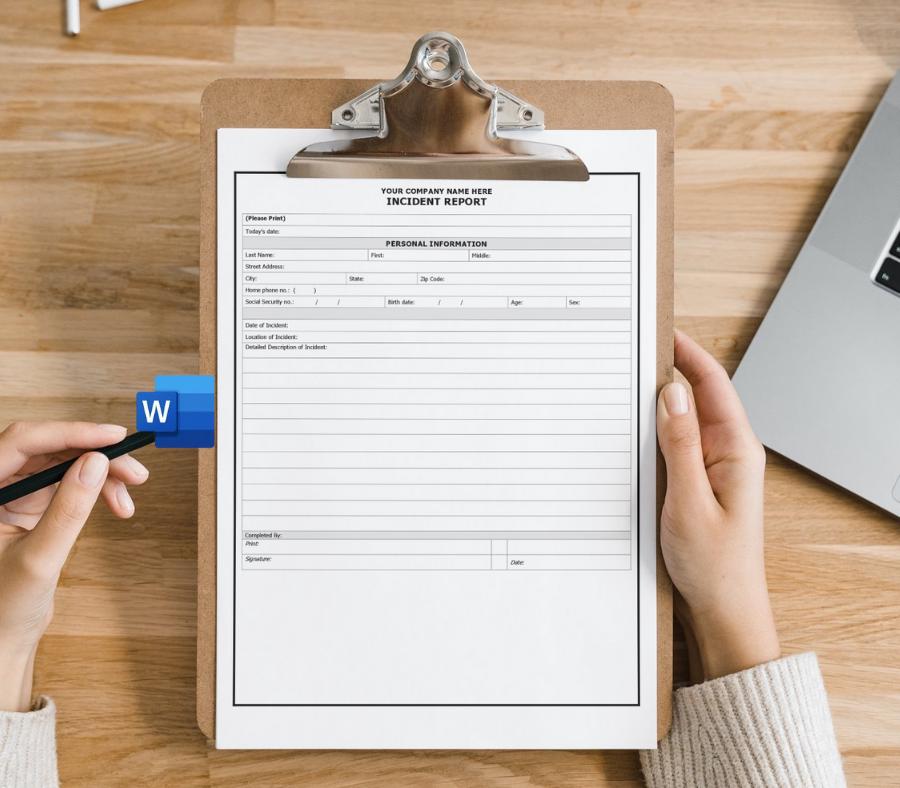 Incident Report Form Template, Editable Workplace Safety (Digital Download) Home Care Agency Forms