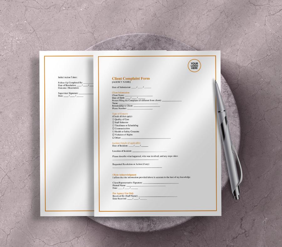 Client Complaint Form Template, Editable Word Business Feedback Form, Customer Service Report, Digital Download