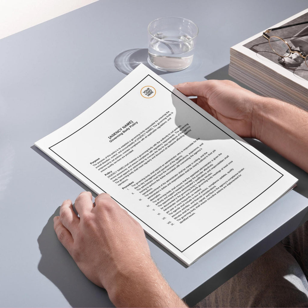 Governing Body Policy, Home Care Agency Governance Template, Editable Compliance Document