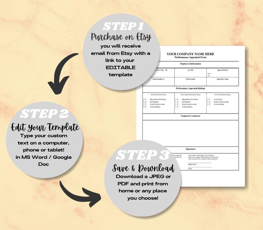Editable Caregiver Performance Evaluation Form (MS Word)