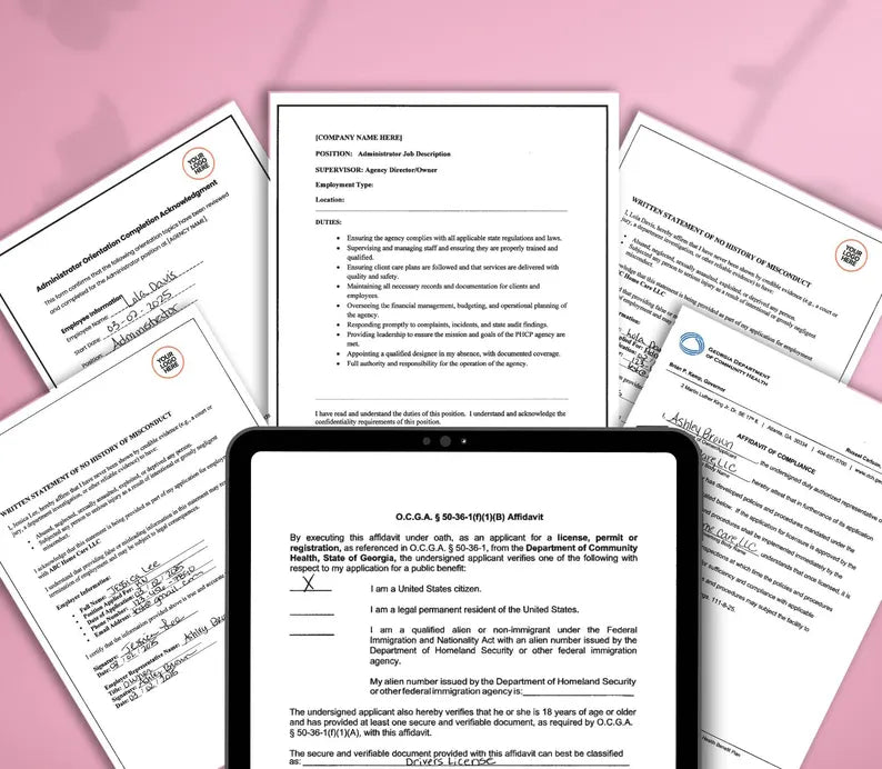 Home Care License Application Cheat Sheet, MS Word Licensing & Compliance Guide PDF DOCX, Georgia Home Care Agency