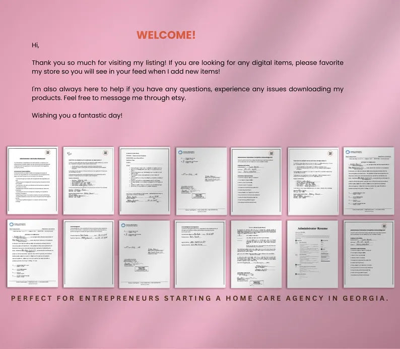 Home Care License Application Cheat Sheet, MS Word Licensing & Compliance Guide PDF DOCX, Georgia Home Care Agency