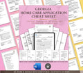 Home Care License Application Cheat Sheet, MS Word Licensing & Compliance Guide PDF DOCX, Georgia Home Care Agency