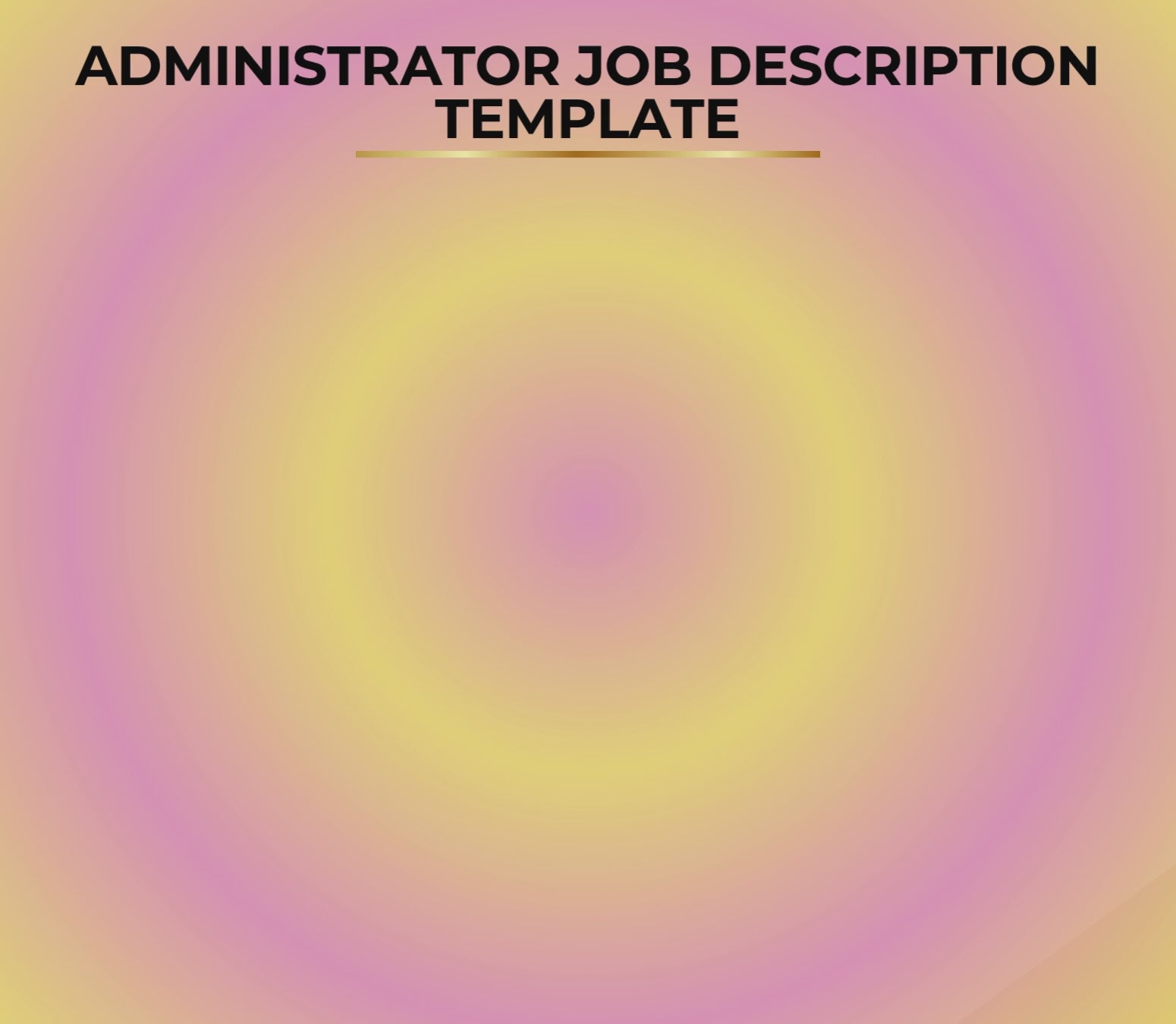 Administrator Job Description Template | Editable Microsoft Word Document
