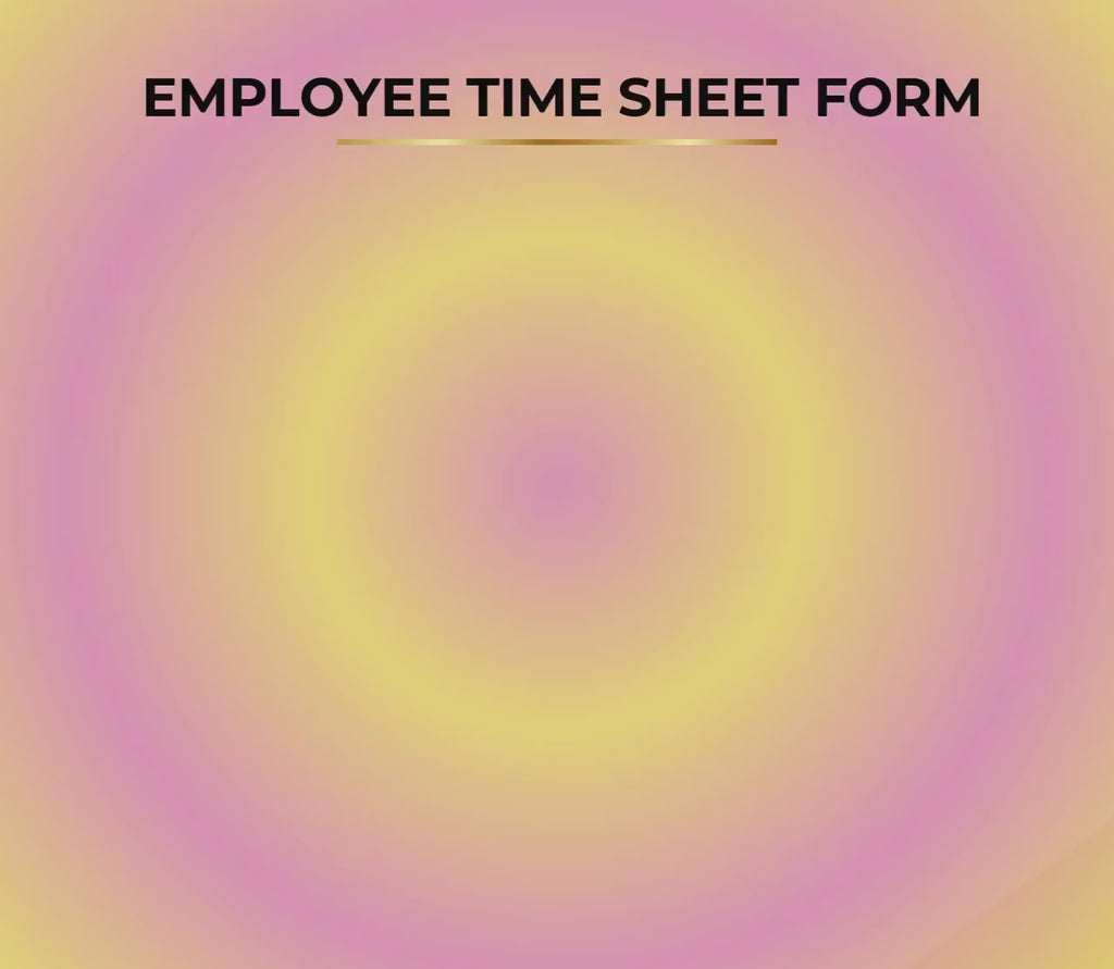 Employee Time Sheet Form, Home Care Staff Hours Template, Editable Work Log