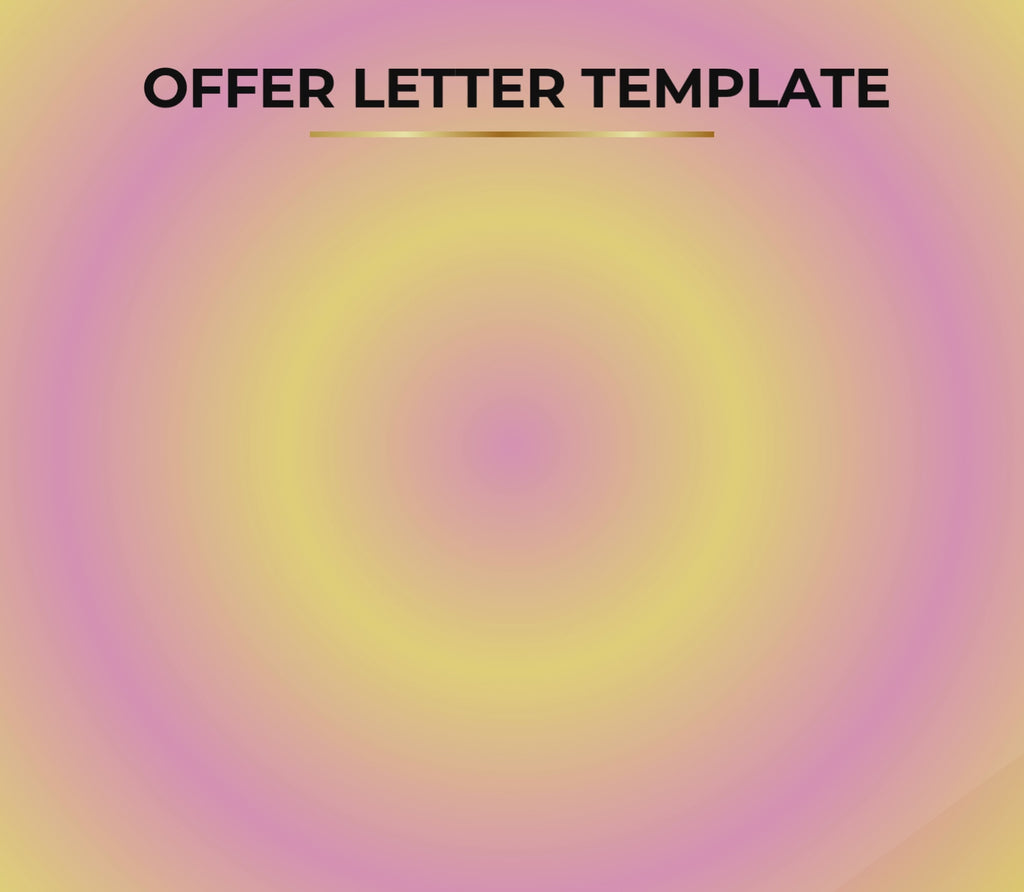Offer Letter Template | Editable Microsoft Word Document for Employers