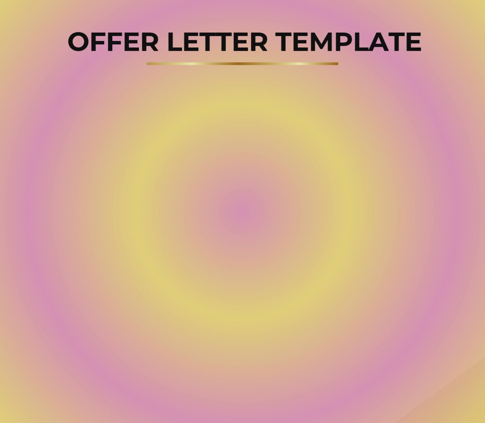 Offer Letter Template | Editable Microsoft Word Document for Employers