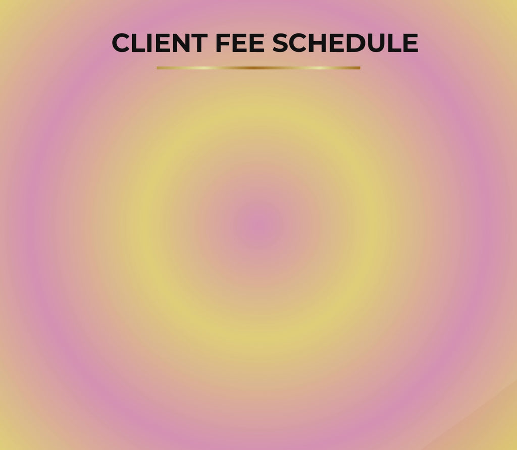 Client Fee Schedule Template | Editable Word Document for Professionals