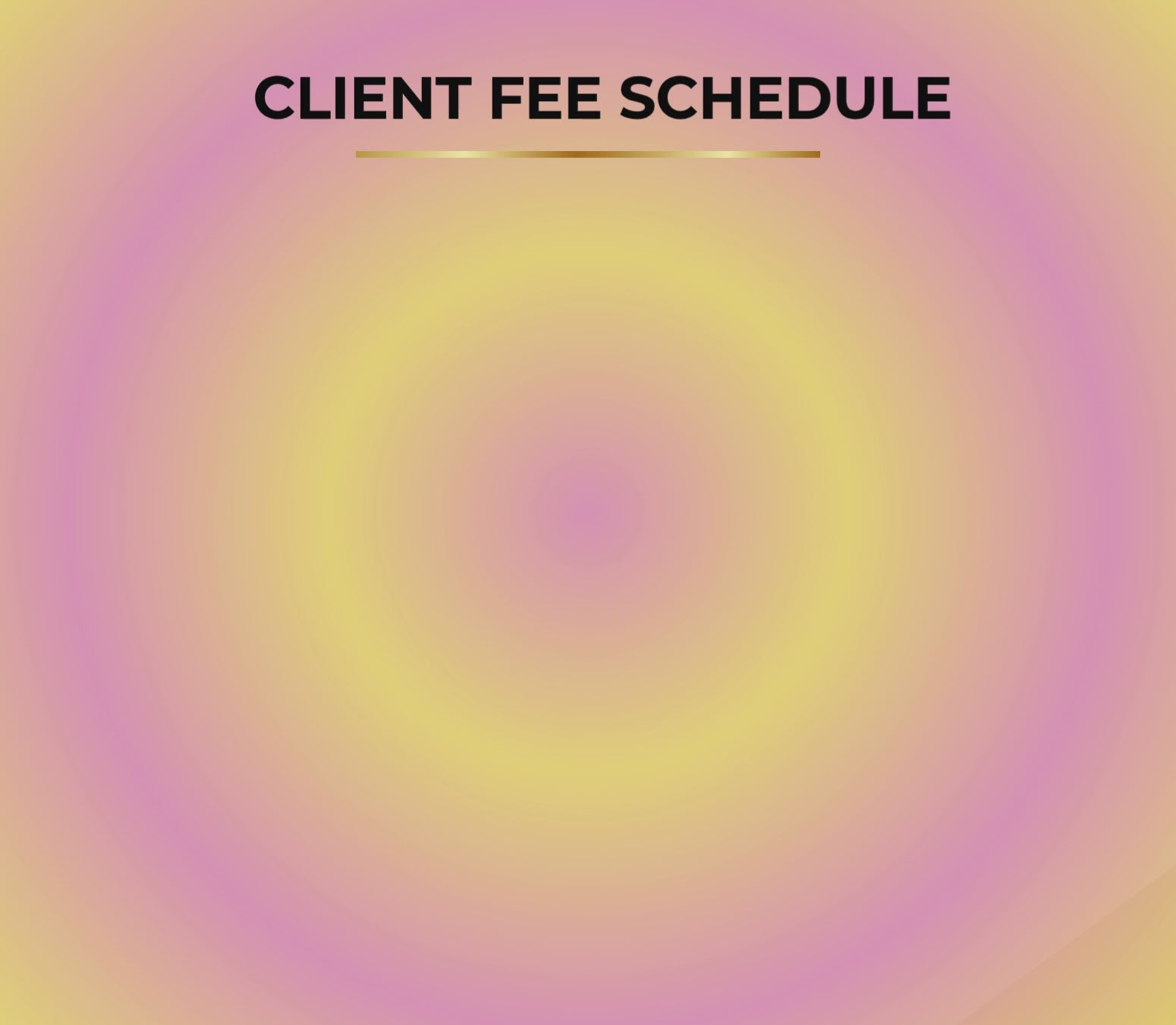 Client Fee Schedule Template | Editable Word Document for Professionals